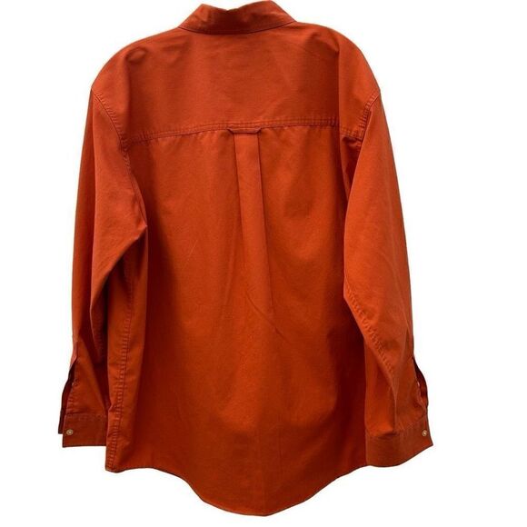 Chaps Men’s Large Shirt Orange Long Sleeve Button Down Easy Care - Picture 5 of 8
